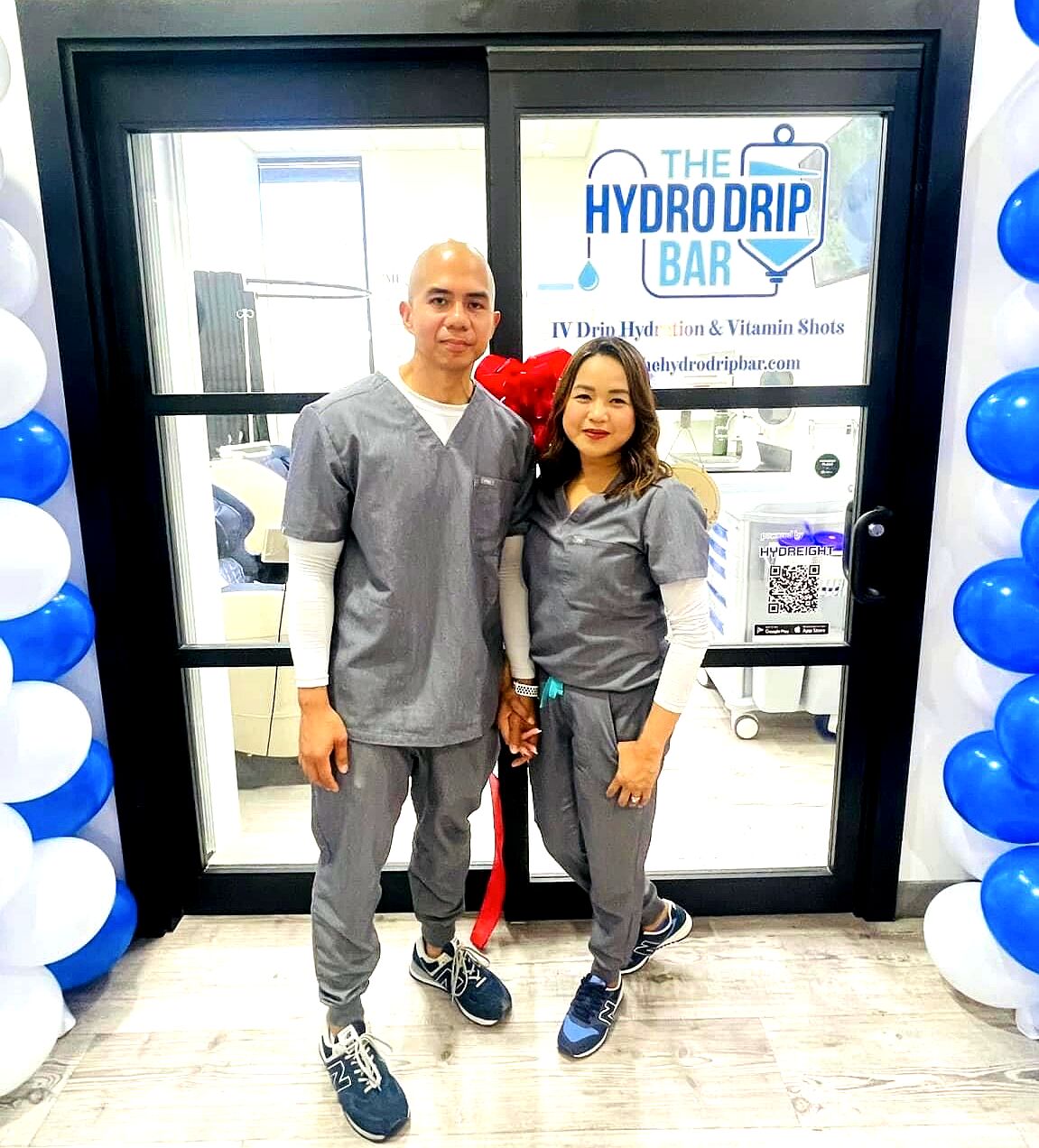 Ricky and Grace Sarmiento, founders of The Hydro Drip Bar